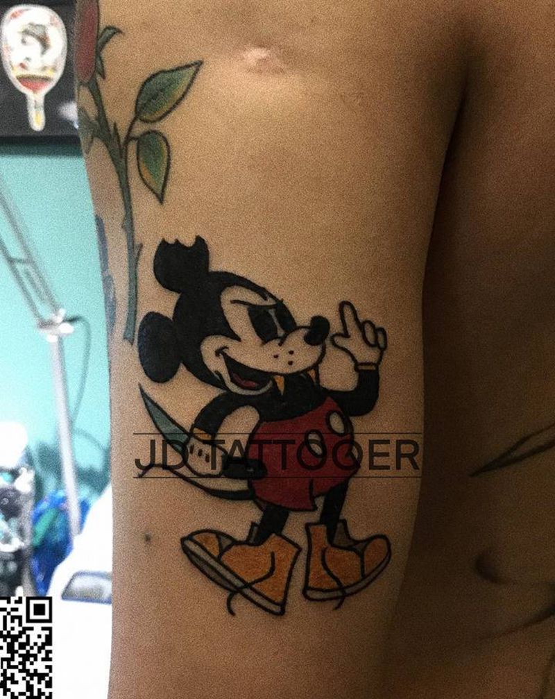 oldschool 米奇纹身图片_手臂Old School纹身图案