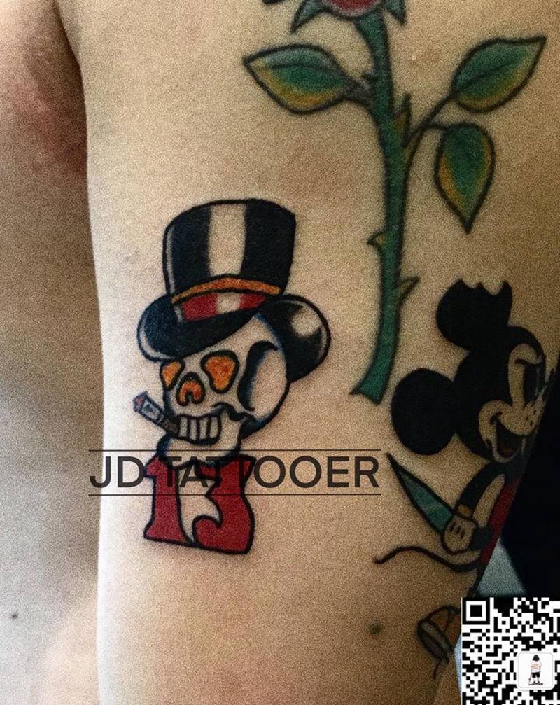 oldschool 骷髅头纹身图片_手臂Old School纹身图案