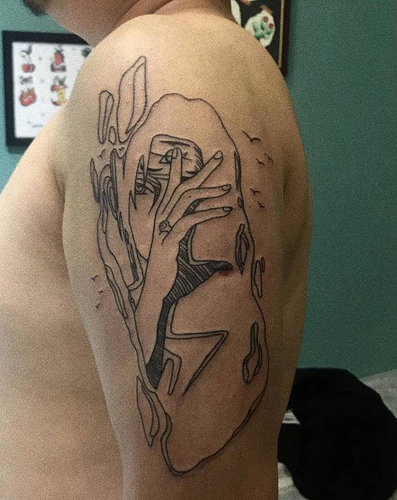 未完成作品纹身图片_手臂纹身图案