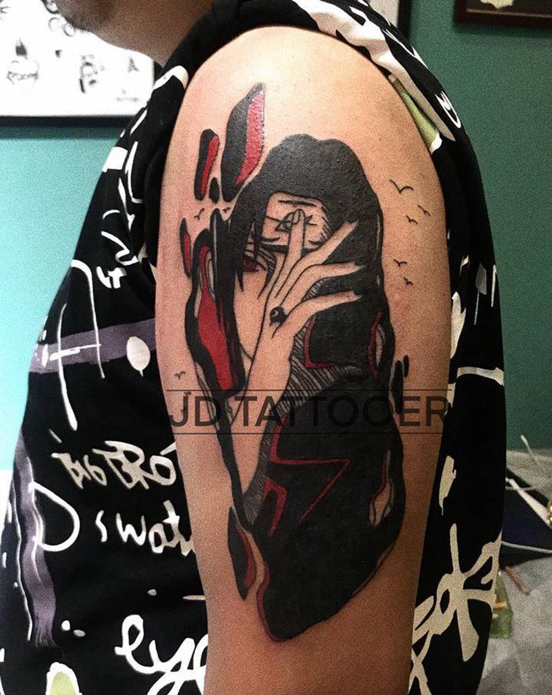 暗黑纹身图片_手臂Old School纹身图案