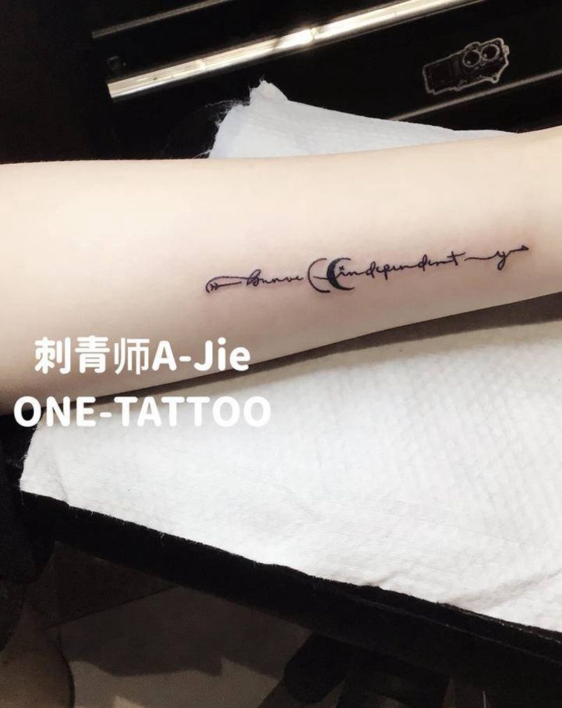 英文纹身图片_手臂小清新纹身图案