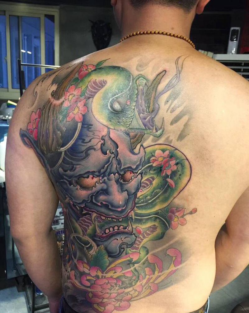 满背般若（2017年作品）纹身图片_手臂手部老传统新传统纹身图案