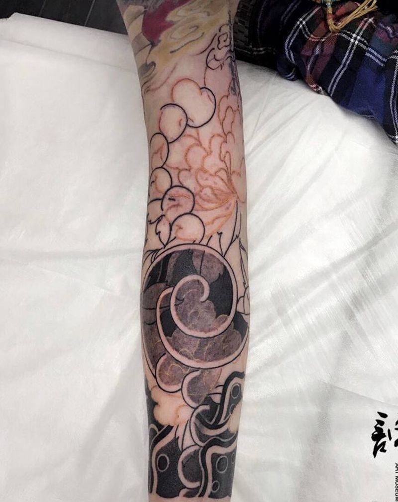 牡丹花纹身图片_手臂老传统新传统纹身图案