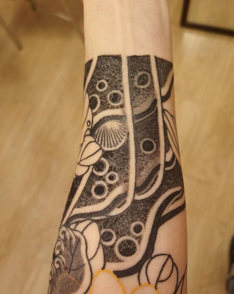 恢复过程纹身图片_手臂新传统老传统纹身图案