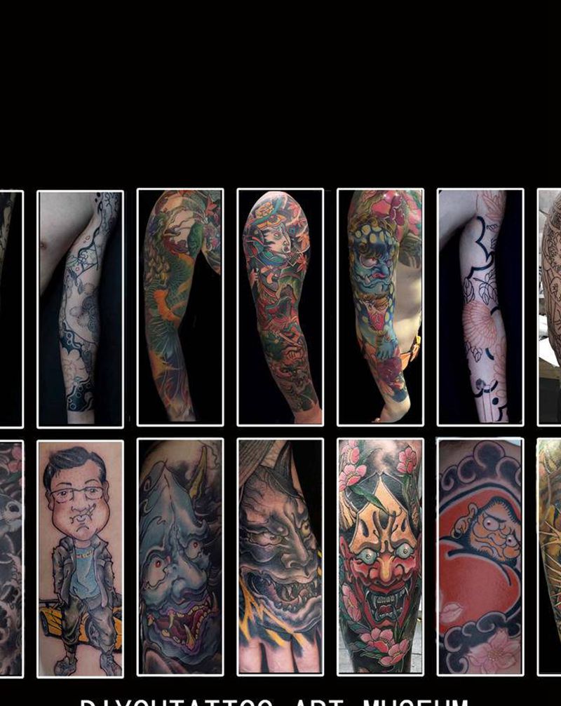 19年作品集纹身图片_手臂腿部老传统新传统纹身图案