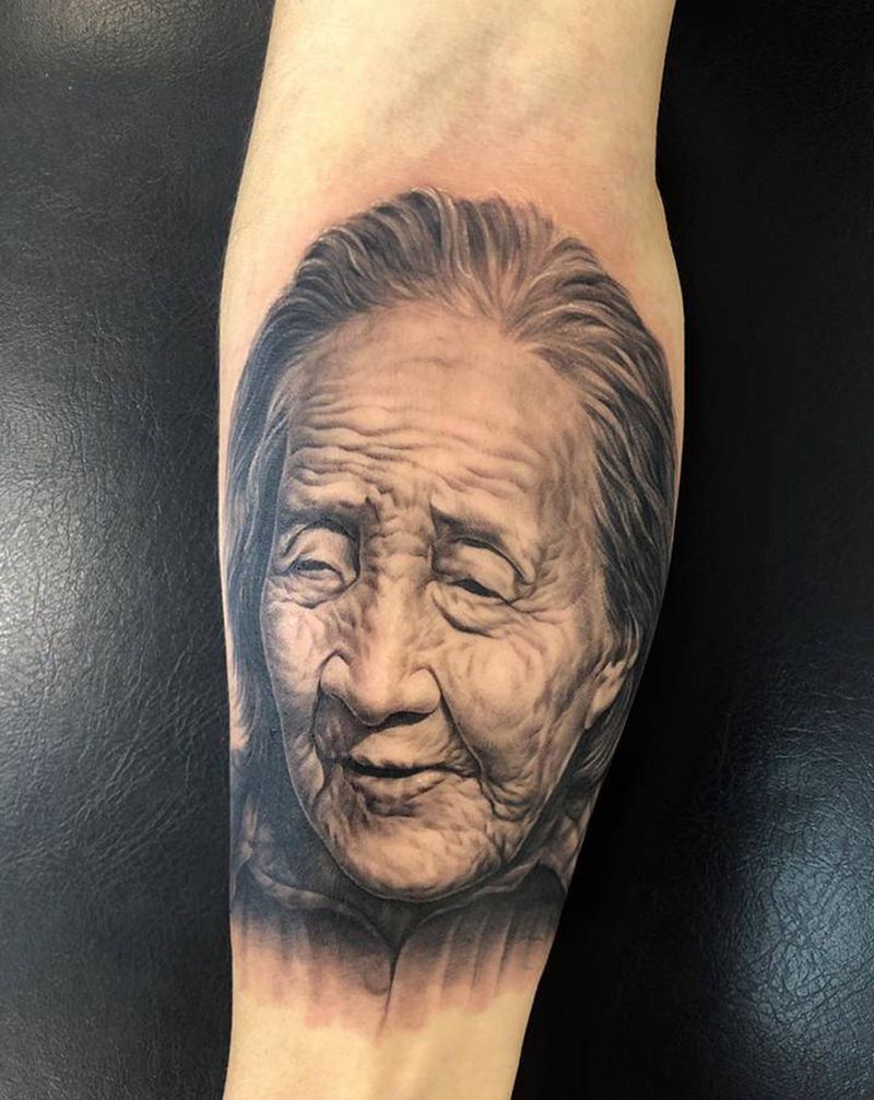 肖像纹身图片_手臂欧美写实纹身图案