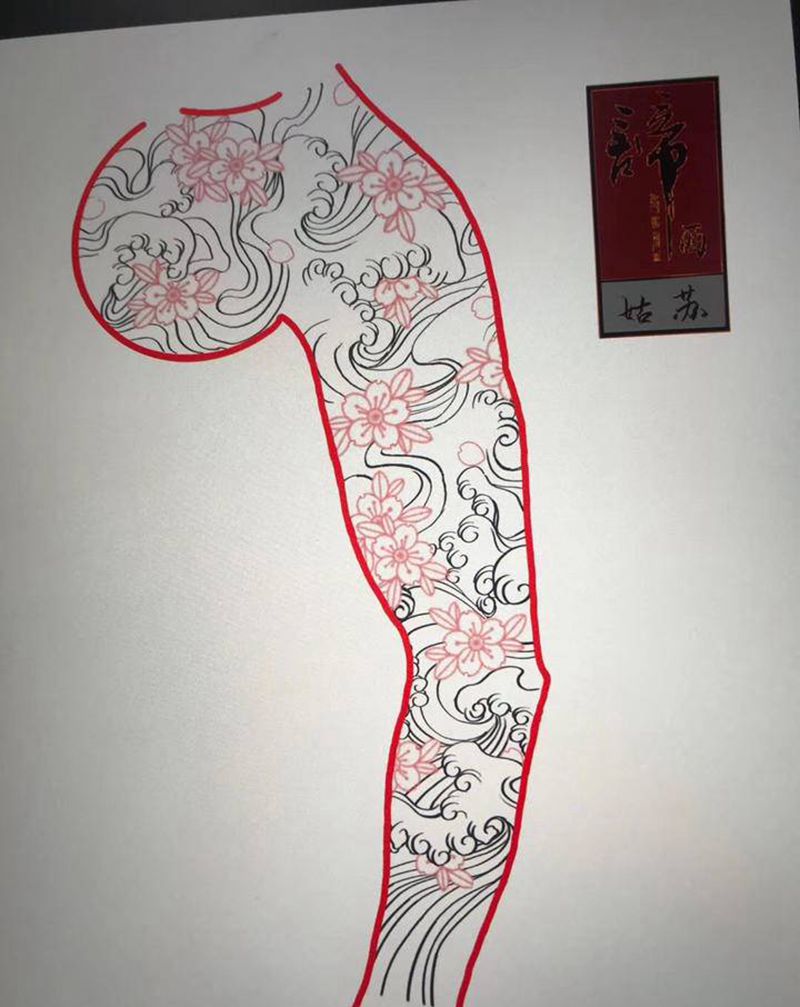 客稿纹身图片_手部手臂老传统新传统纹身图案