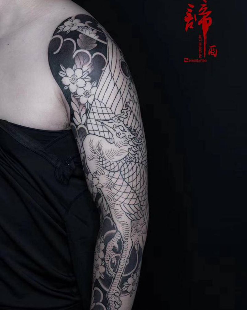 原创纹身图片_手臂肩部老传统新传统纹身图案