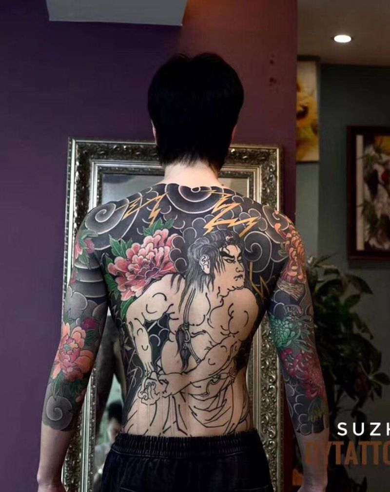 原创纹身图片_手臂背部老传统新传统纹身图案