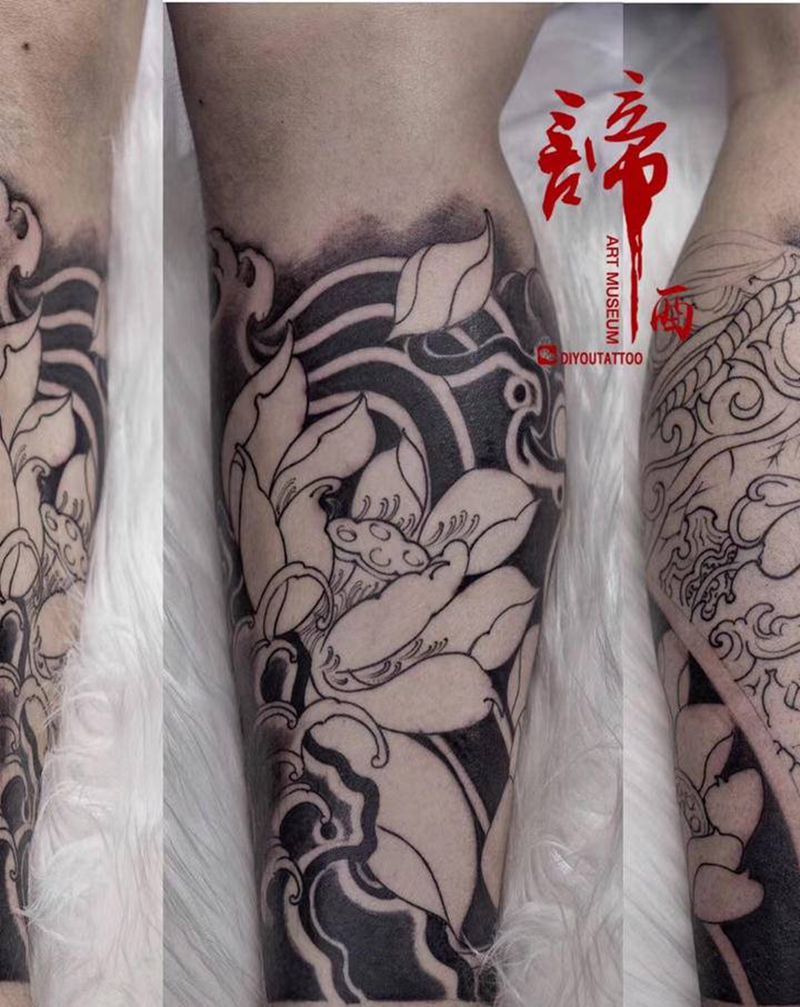 原创纹身图片_腿部脚部老传统新传统纹身图案