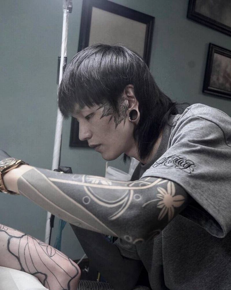 我热爱我的工作纹身图片_手臂手部老传统新传统纹身图案