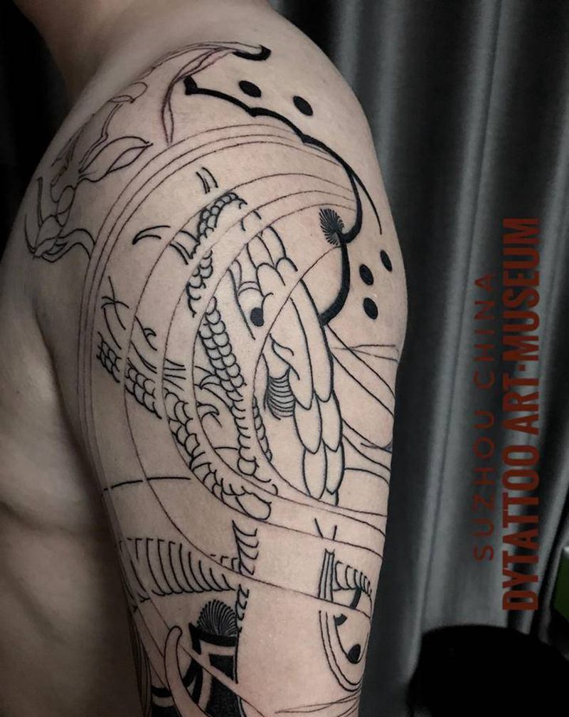 花臂蛇纹身图片_手臂手部老传统新传统纹身图案