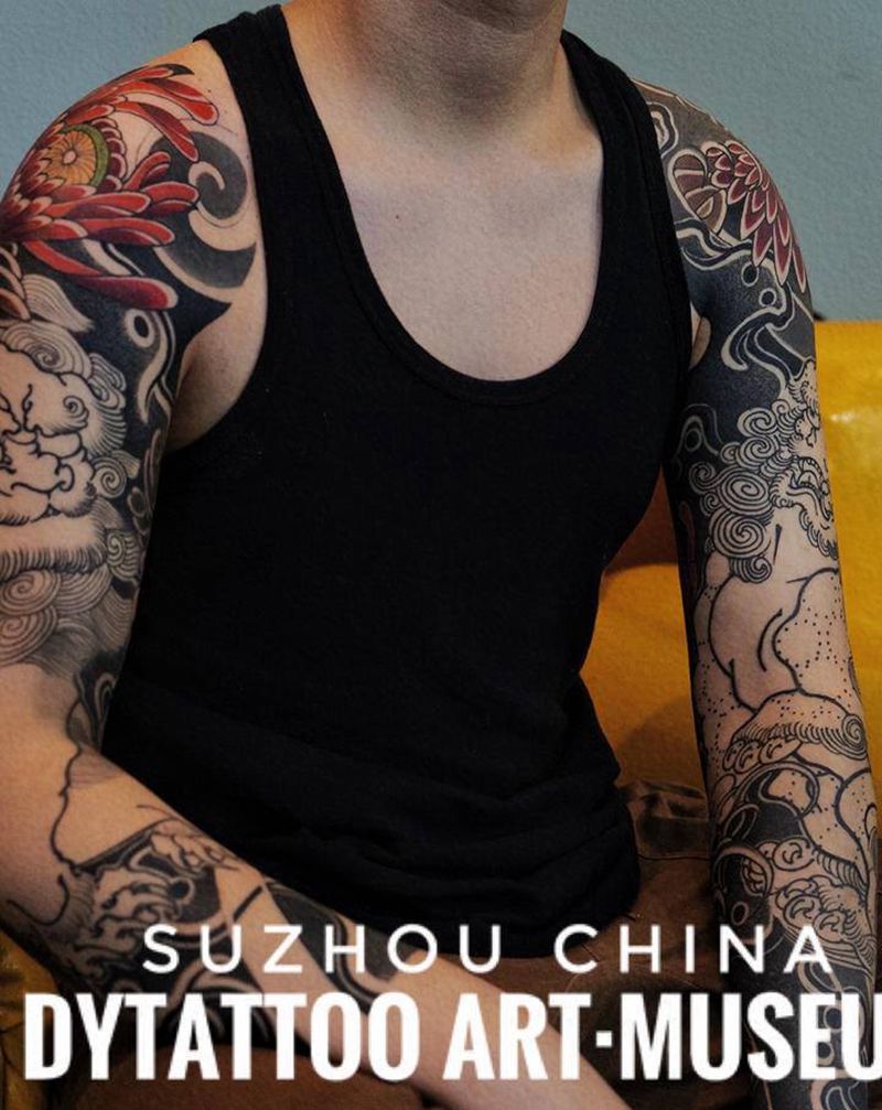 花臂纹身图片_手臂手部新传统老传统纹身图案