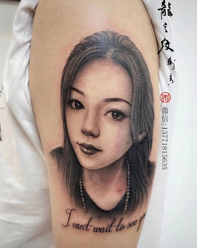 肖像写实纹身图片_手臂欧美写实肖像纹身图案