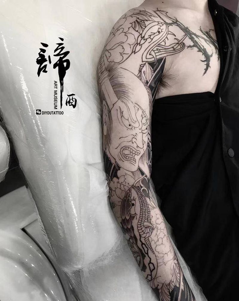 老传统纹身图片_手臂老传统纹身图案