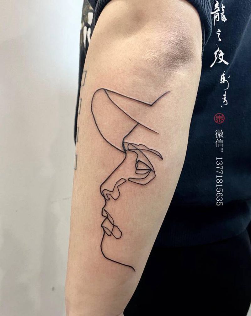 几何线条纹身图片_手臂几何线纹身图案