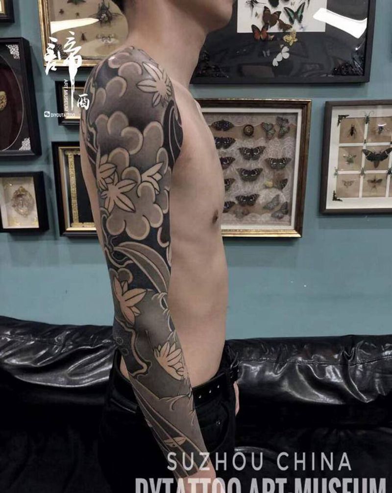 店内作品纹身图片_手臂老传统纹身图案