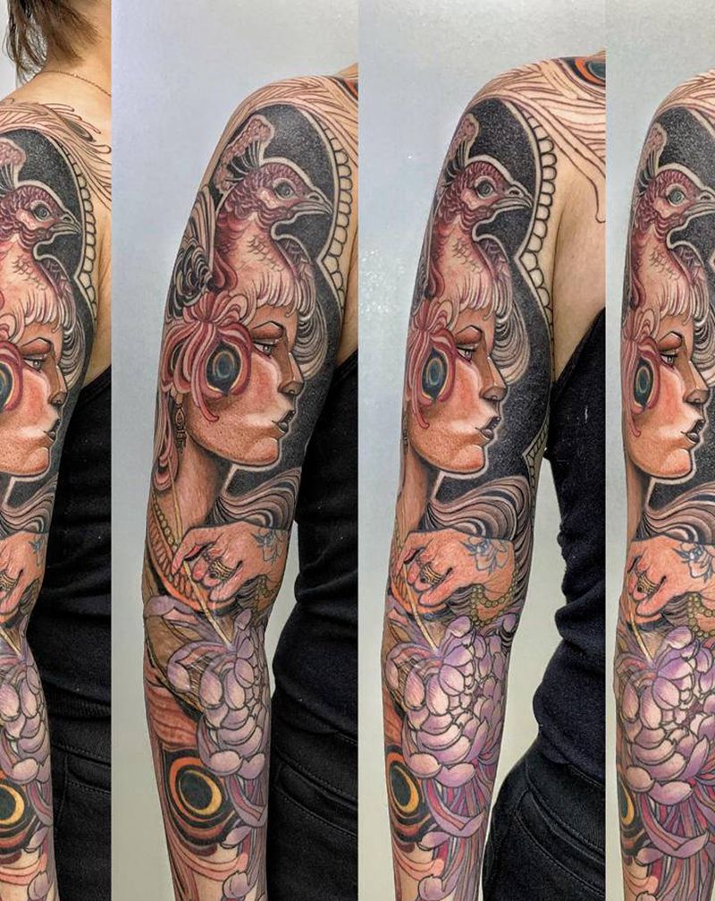 new schoo花臂纹身图片_手臂New School纹身图案