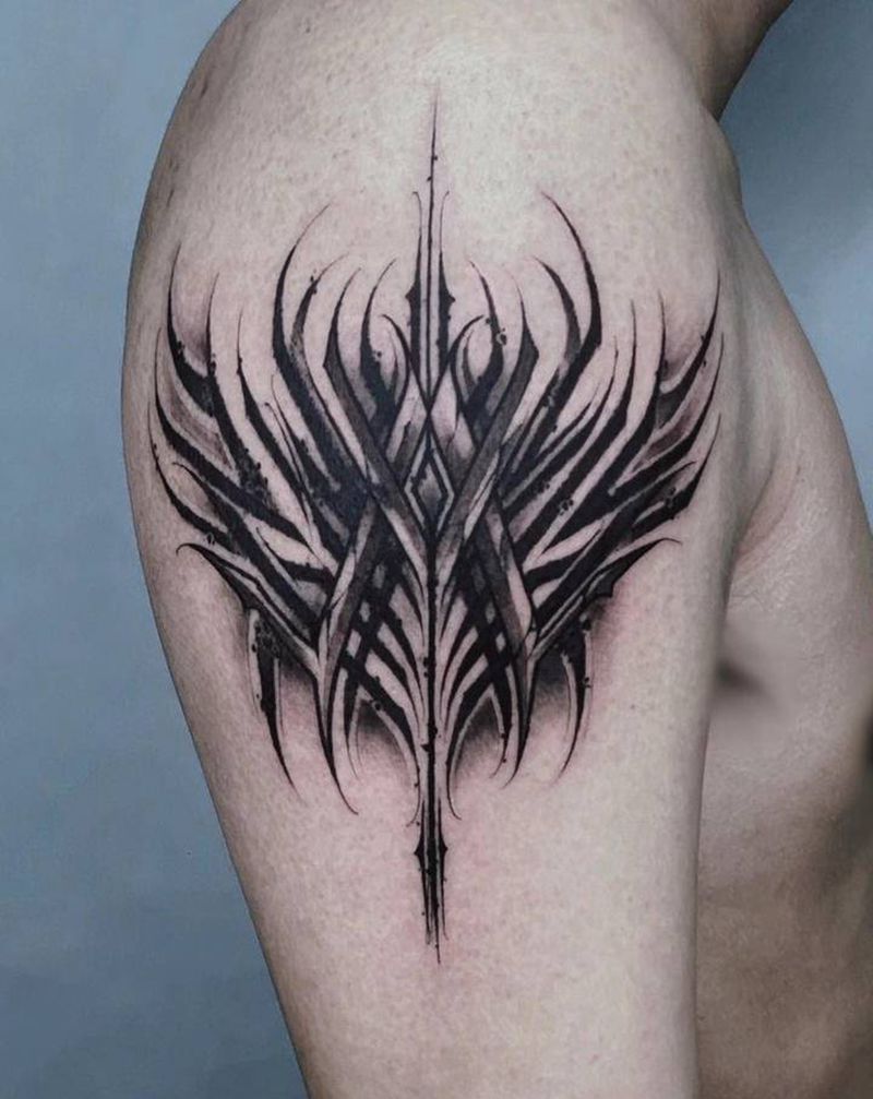 ［Whale fall鲸落］纹身图片_手臂花体字Whale fall纹身图案