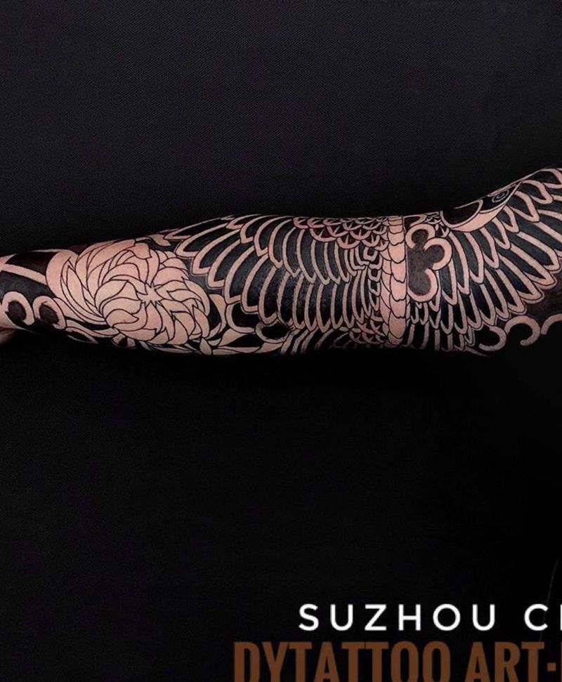 老传统纹身图片_手臂肩部老传统新传统纹身图案