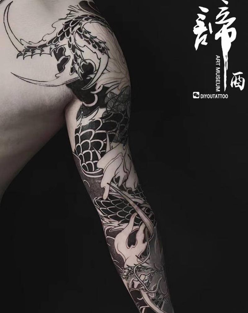 遮盖 未完待续…纹身图片_手臂老传统纹身图案