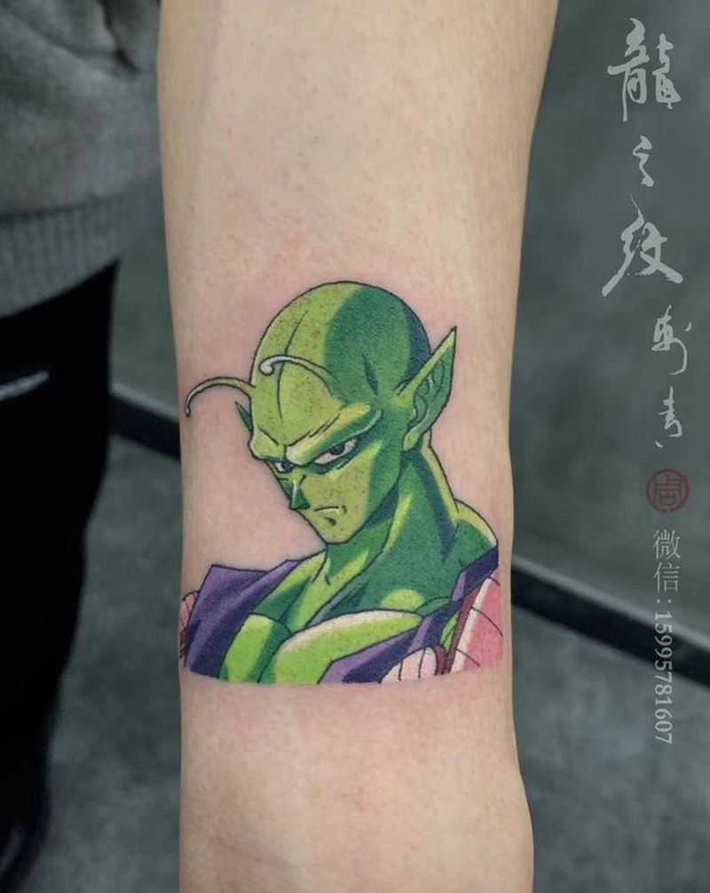 比克大魔王啊纹身图片_手臂New School七龙珠动漫比克纹身图案