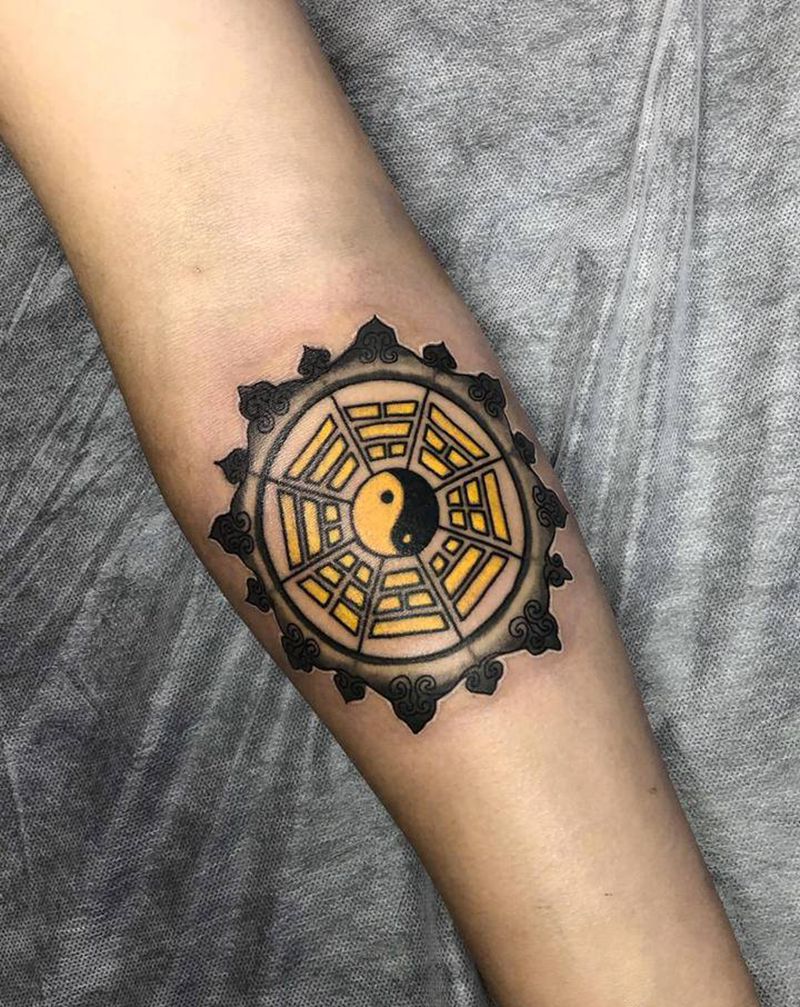 两仪生八卦纹身图片_手臂纹身图案