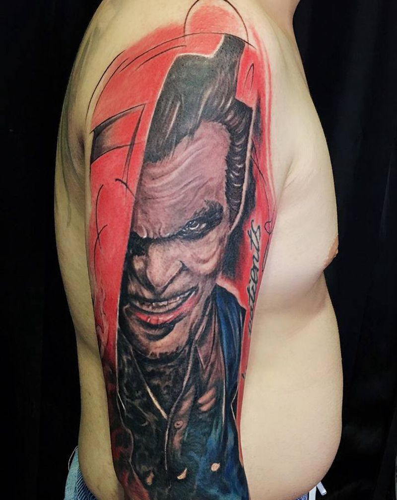 小丑纹身图片_手臂纹身图案