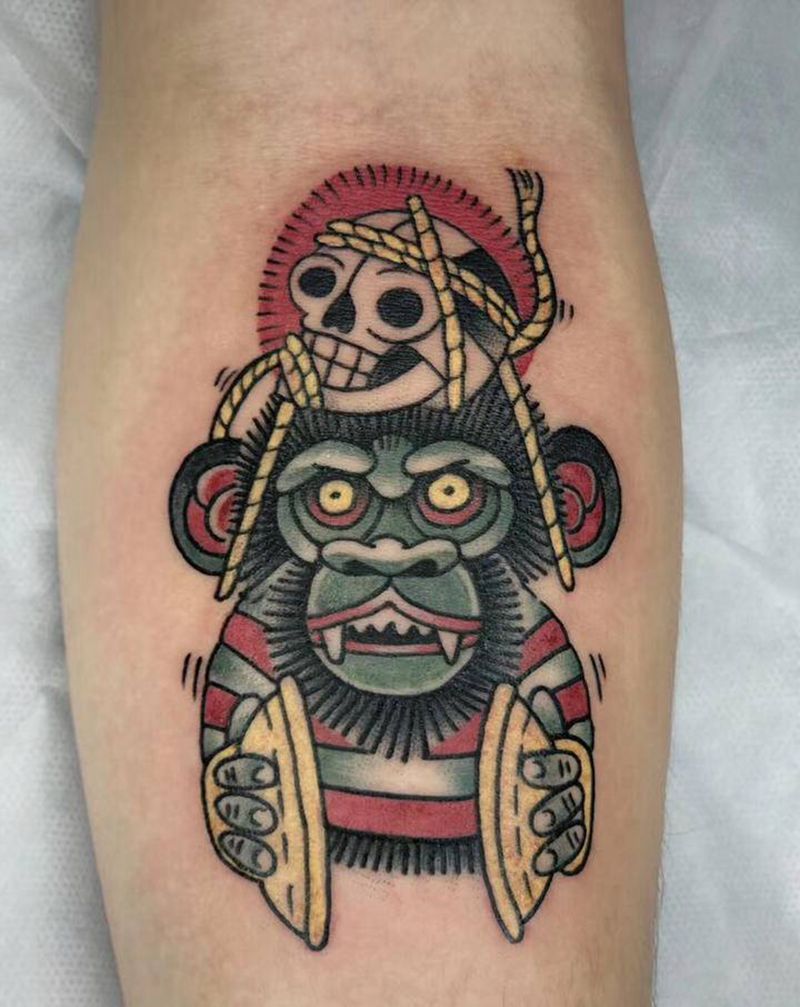 school版凯撒纹身图片_Old School纹身图案