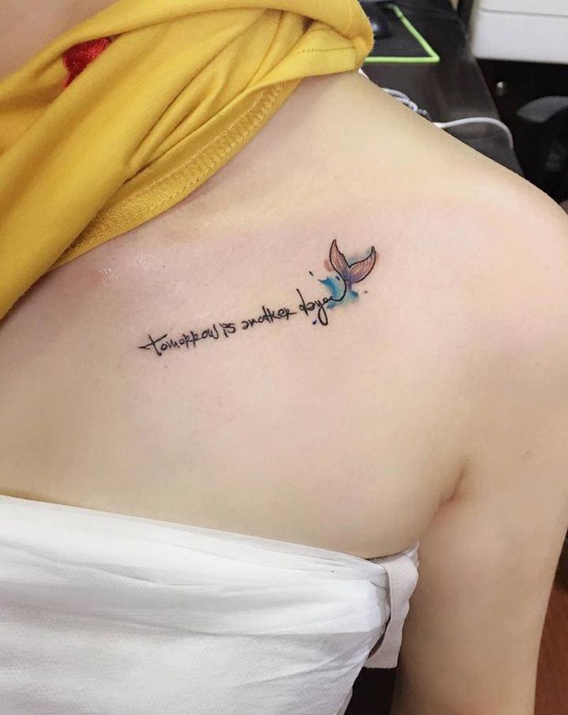 英文纹身图片_肩部纹身图案