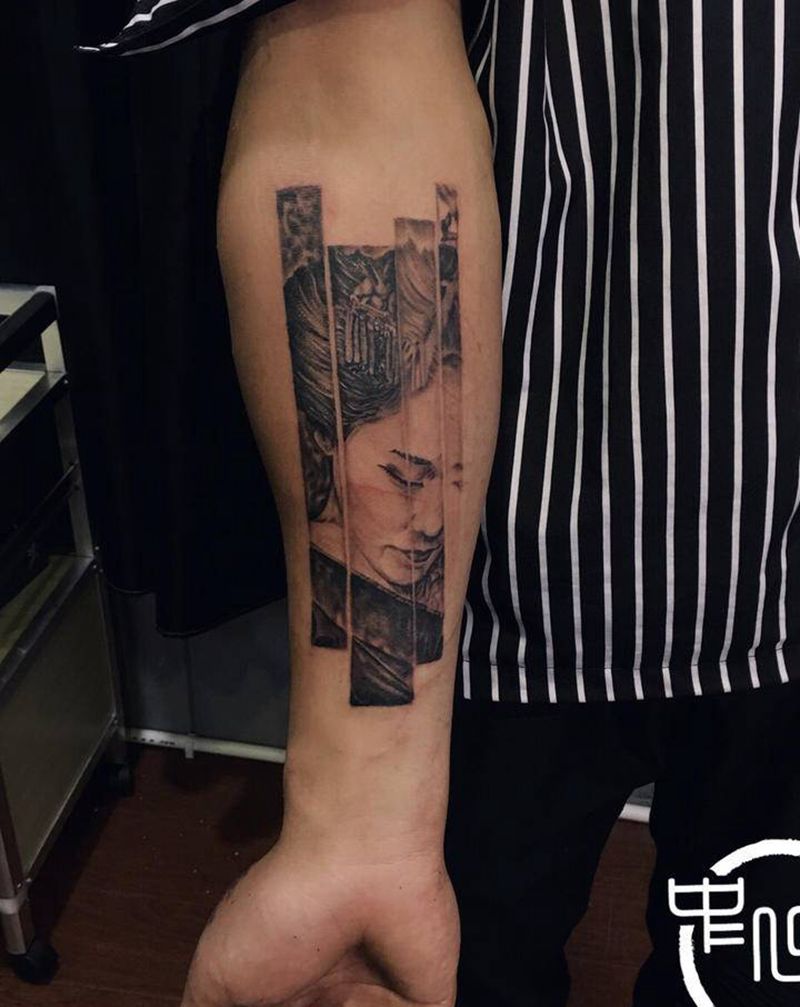 艺妓纹身图片_手臂纹身图案