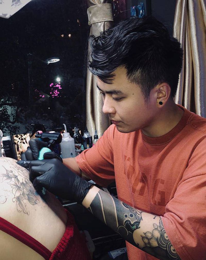 工作照走一走纹身图片_新传统纹身图案