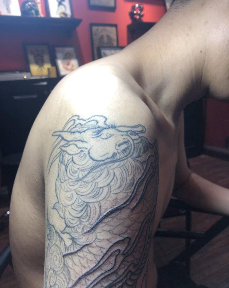 老图修改为完成纹身图片_手臂老传统纹身图案