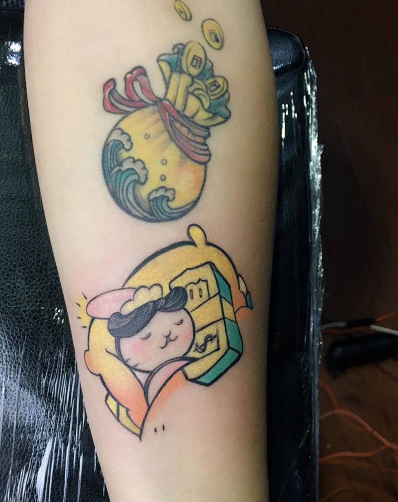 卡通纹身图片_手臂纹身图案
