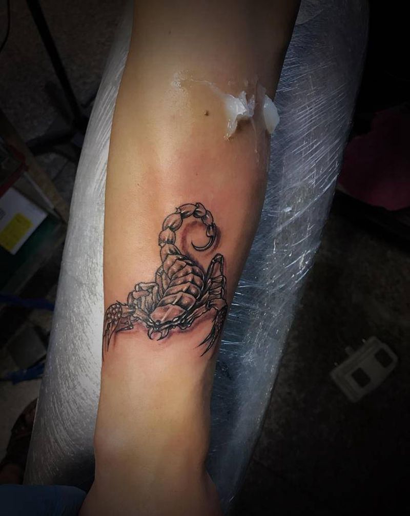 蝎子纹身图片_手臂纹身图案