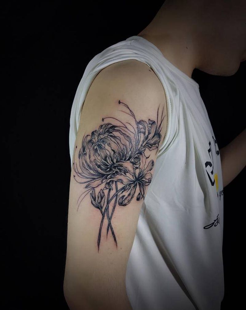 彼岸花纹身图片_手臂臀部纹身图案