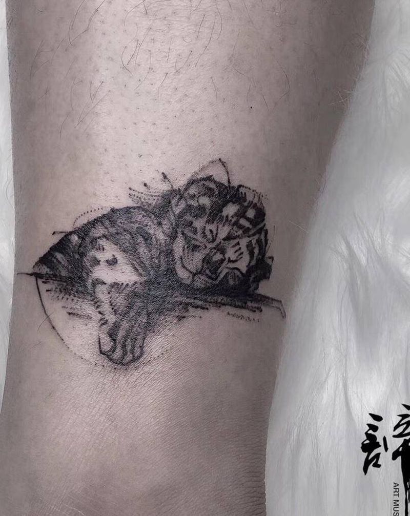 脑斧纹身图片_脚部Old School纹身图案