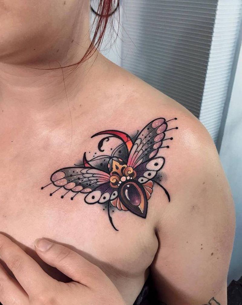 蝴蝶纹身图片_Old SchoolNew School纹身图案