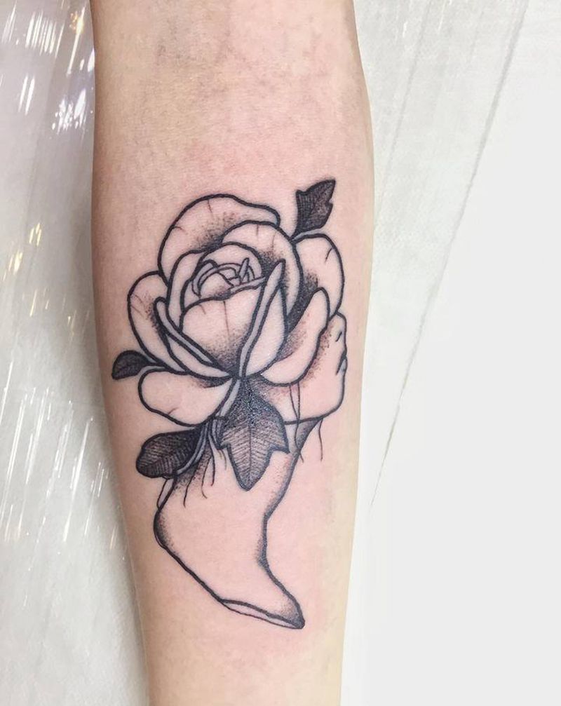 清新女人纹身图片_手臂纹身图案