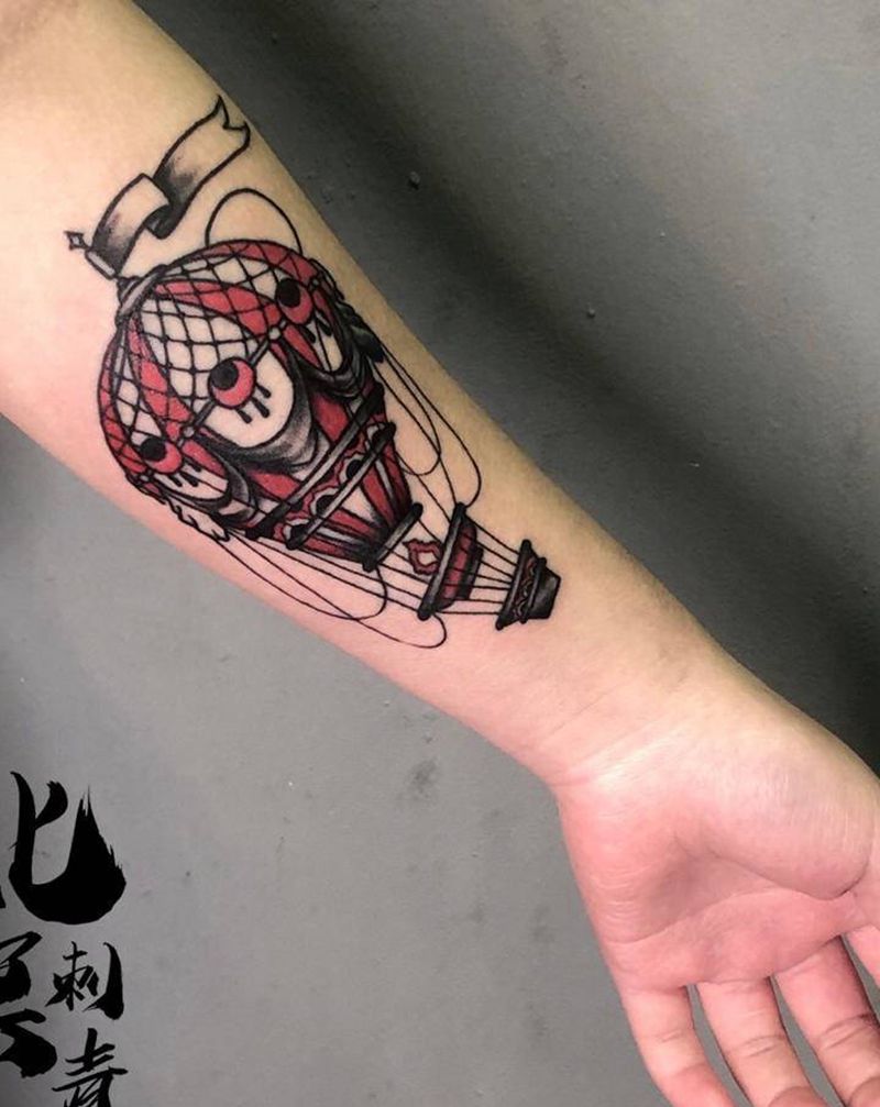 热气球纹身图片_手臂Old School纹身图案