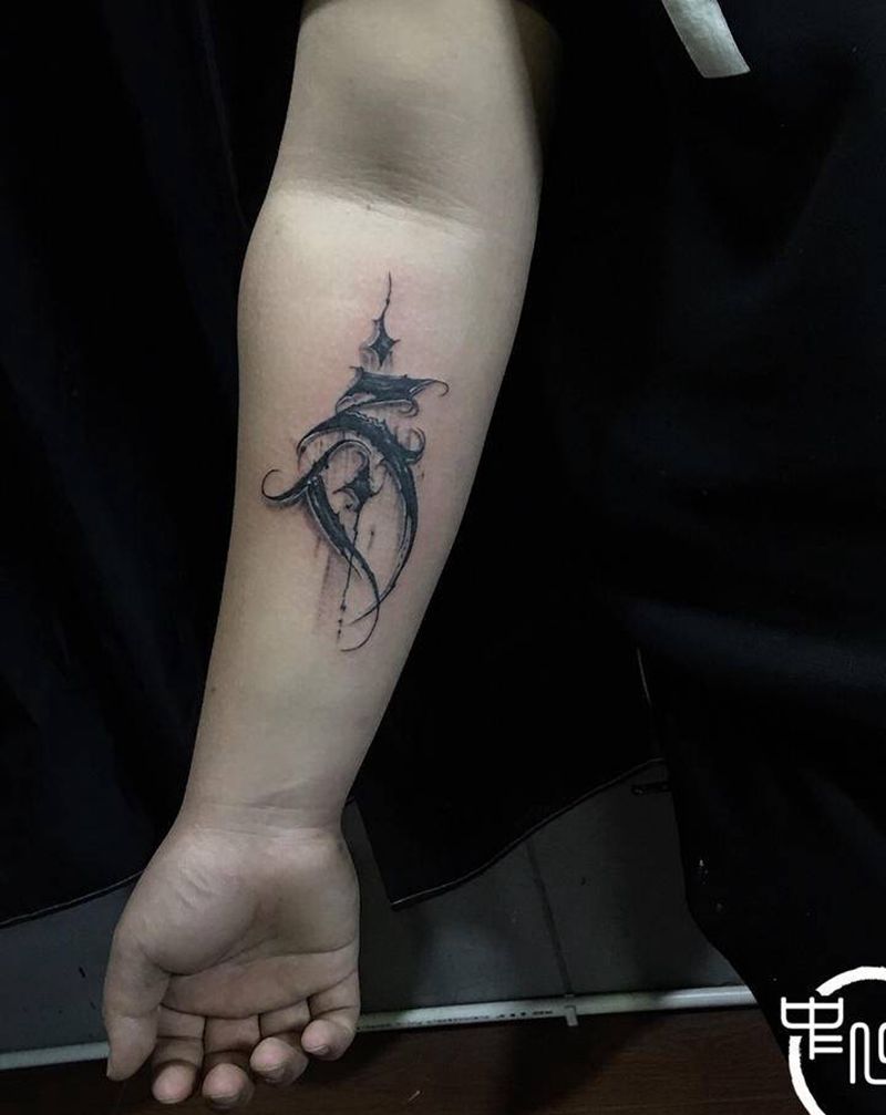 花体纹身图片_手臂纹身图案