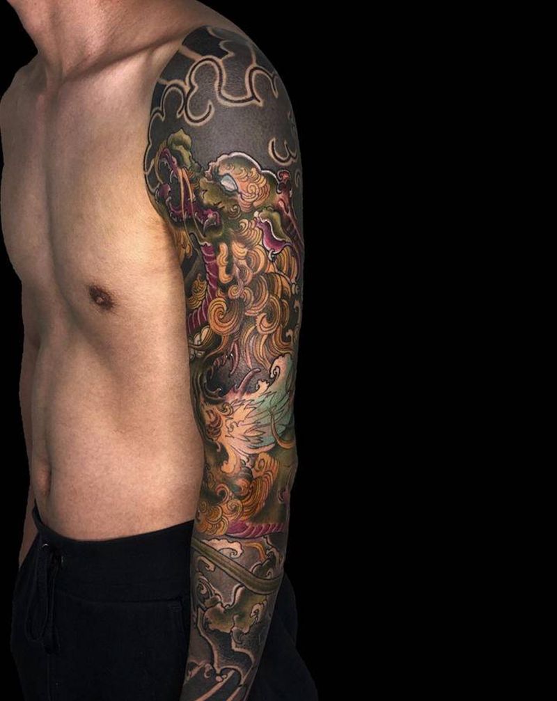 未完成纹身图片_手臂纹身图案