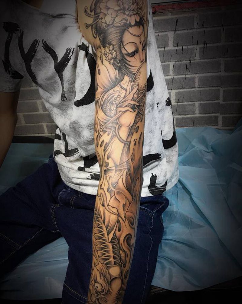 花臂纹身图片_手臂纹身图案