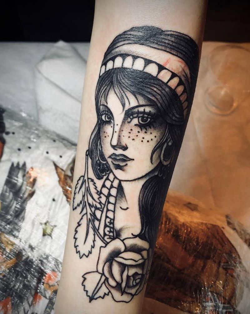 遮盖纹身图片_Old School纹身图案