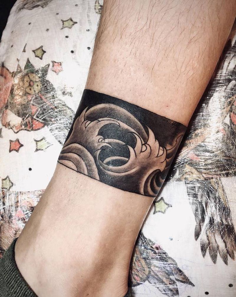 脚环纹身图片_老传统纹身图案