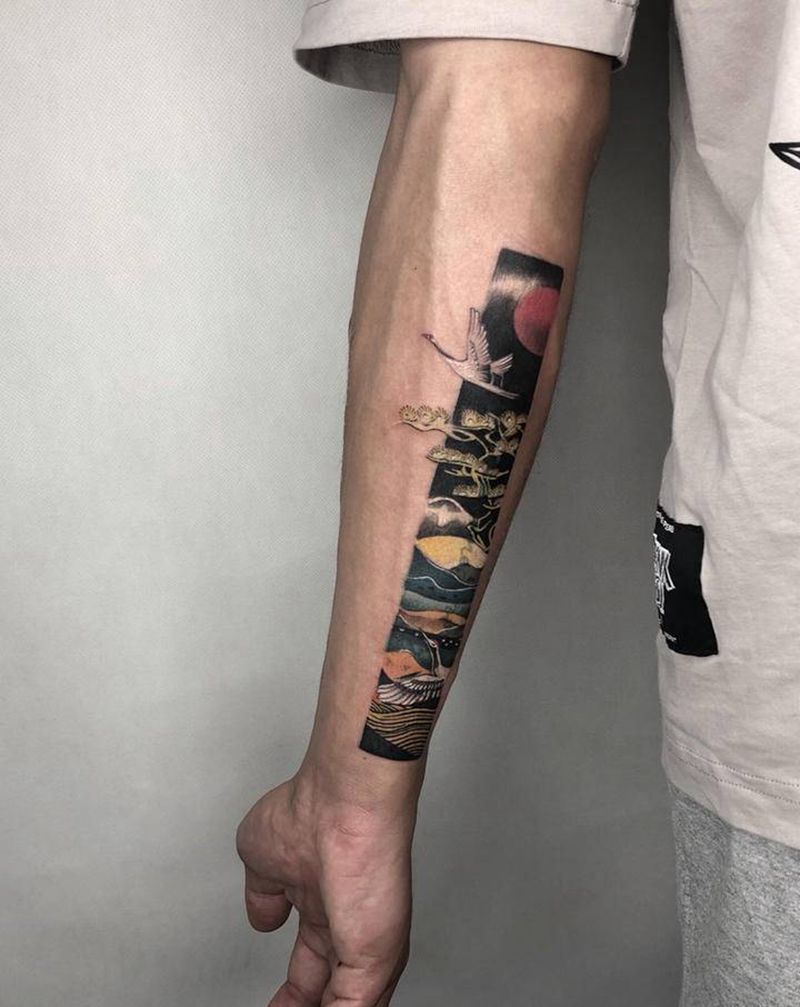 国风纹身图片_手臂纹身图案