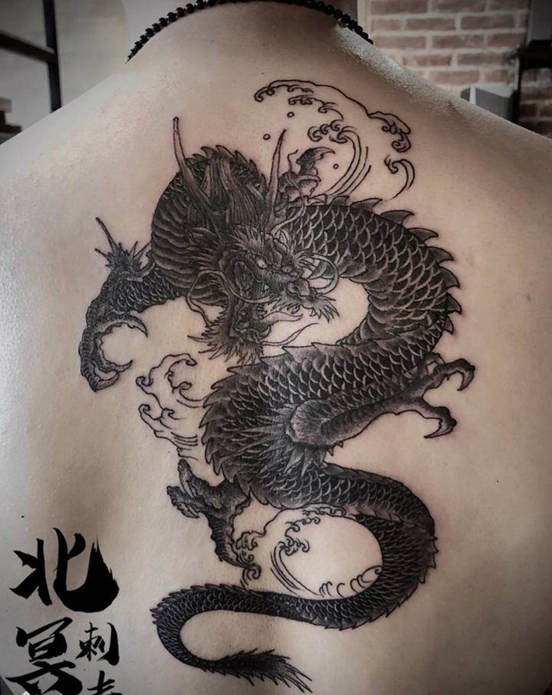 龙纹身图片_老传统纹身图案