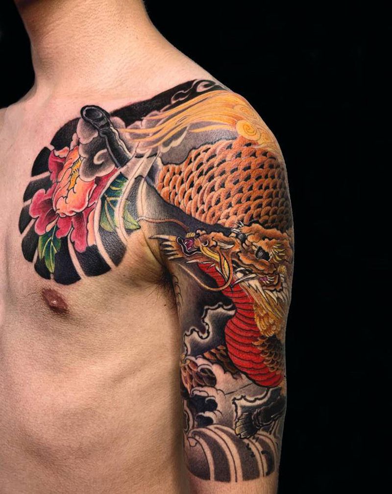 麒麟才子纹身图片_手臂纹身图案