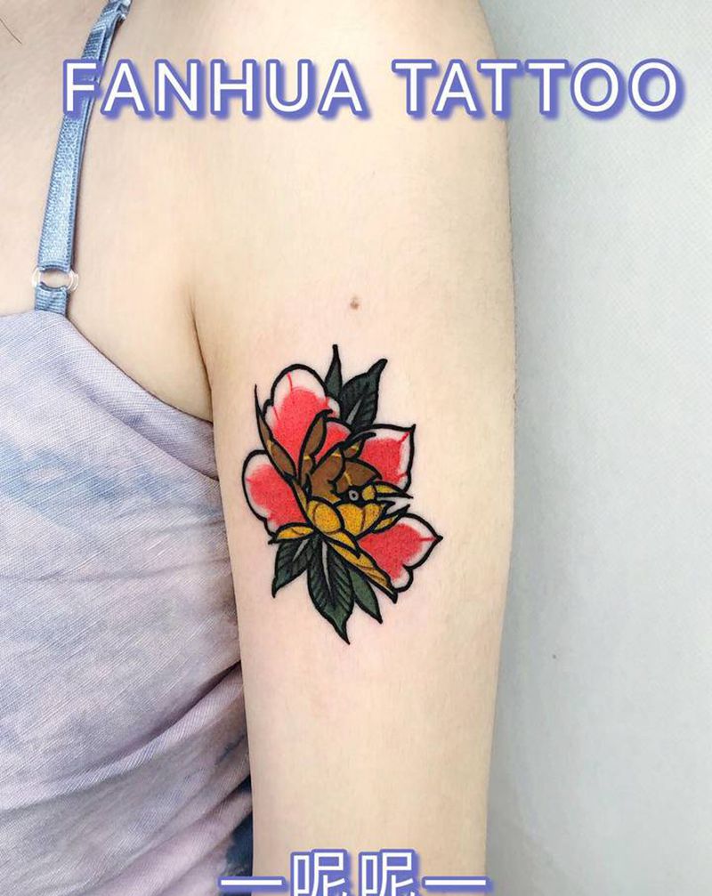 old school 花纹身图片_手臂Old School纹身图案