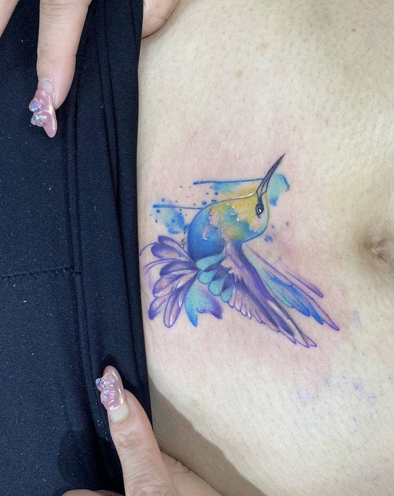 遮盖纹身图片_水彩纹身图案